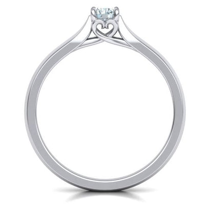 Solitärring mit 0,20 ct in 18 Karat Weißgold