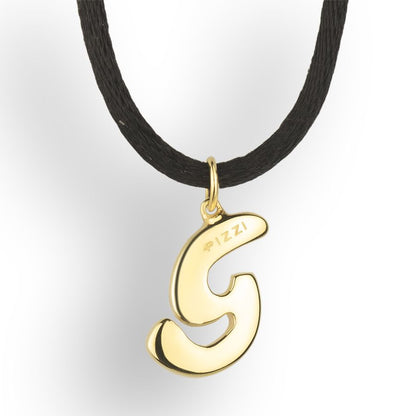 Pendente con laccio iniziale lettera G in oro giallo 18kt