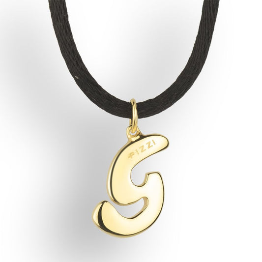 Pendente con laccio iniziale lettera G in oro giallo 18kt