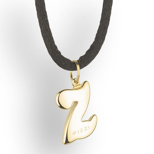 Pendente con laccio iniziale lettera z in oro giallo 18kt