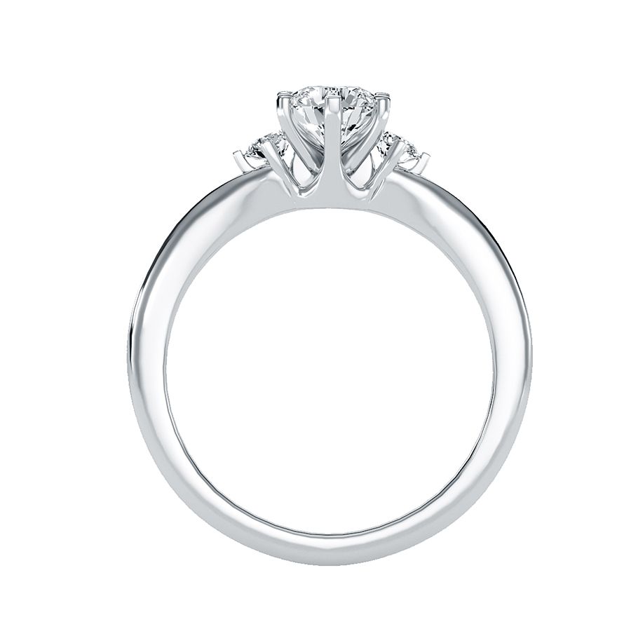 Trilogie-Ring aus 18-karätigem Weißgold mit 0,73 Karat Diamanten