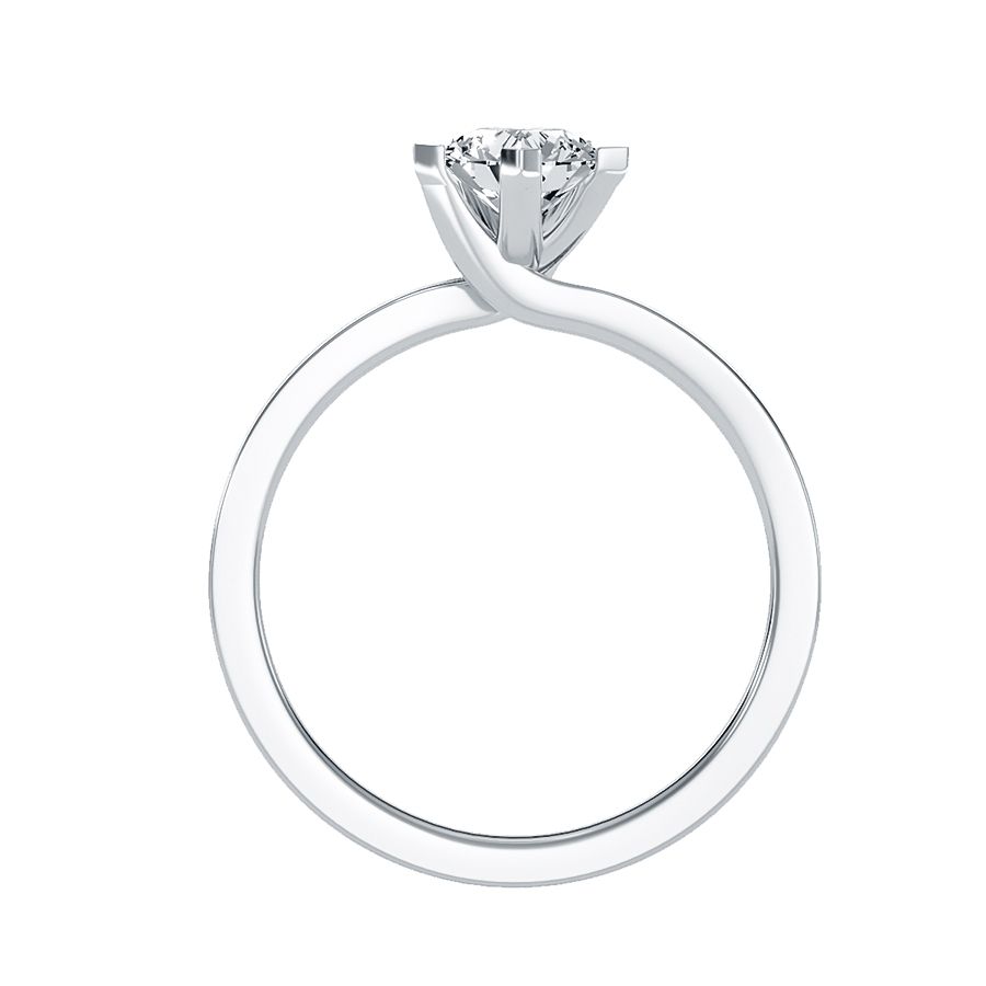 0,70 Karat Contrariè Pavè Solitärring aus 18 Karat Weißgold