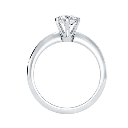 Solitärring aus 18-karätigem Weißgold mit 0,84 Karat Diamanten