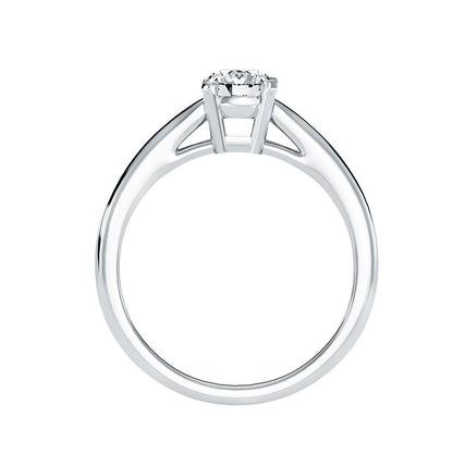 Solitärring aus 18-karätigem Weißgold mit 0,60 Karat Diamanten