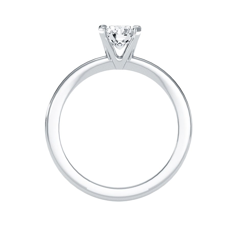 18k White Gold Solitaire Ring with 0.75 Carat Diamonds