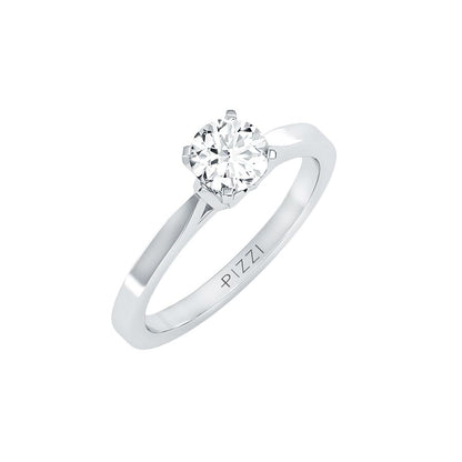 Solitärring aus 18-karätigem Weißgold mit 0,70 Karat Diamanten