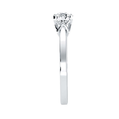 Solitärring aus 18-karätigem Weißgold mit 0,70 Karat Diamanten