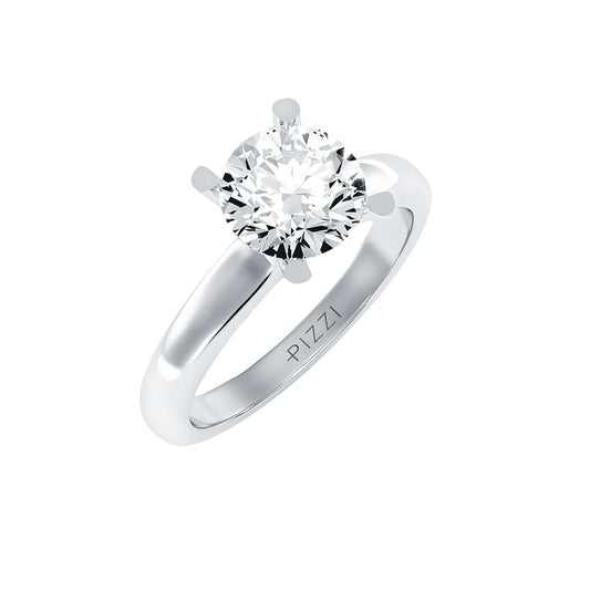 Solitärring aus 18-karätigem Weißgold mit 0,66 Karat Diamanten