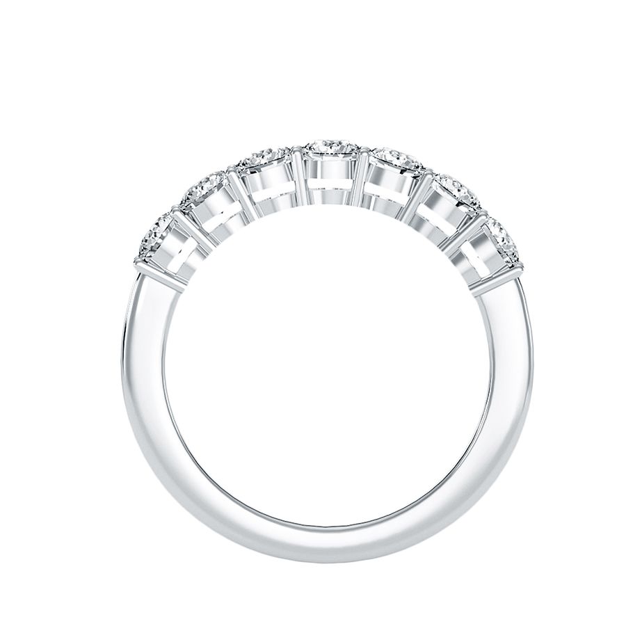 Riviera 7-Stein-Ring aus 18-karätigem Weißgold mit 1,12 Karat Diamanten