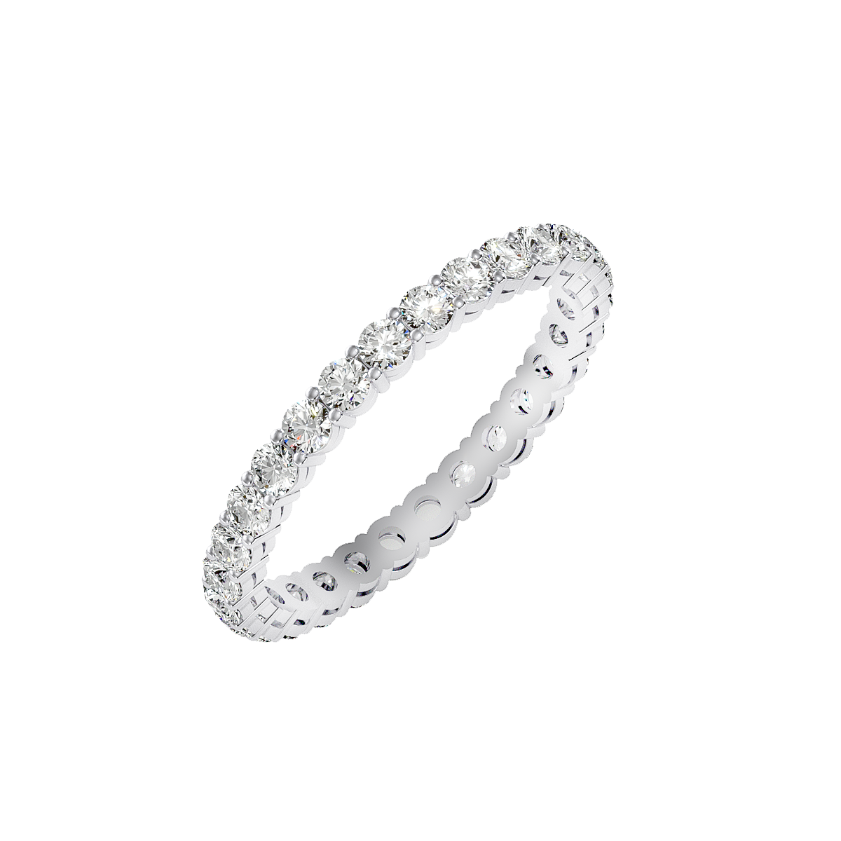 18k White Gold Eternity Ring with 2.4 Carat Diamonds