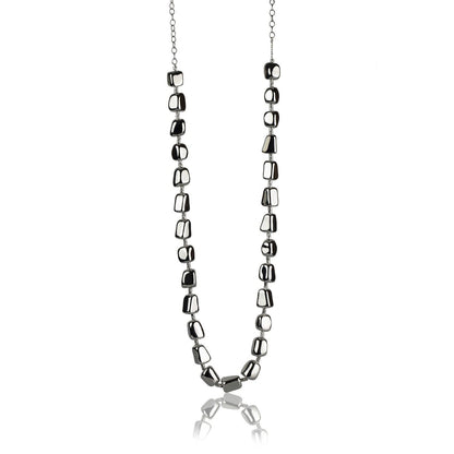 Collana in argento lunga elementi lucidi