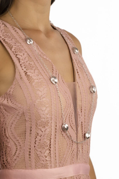 Collana in argento lunga elementi incisi