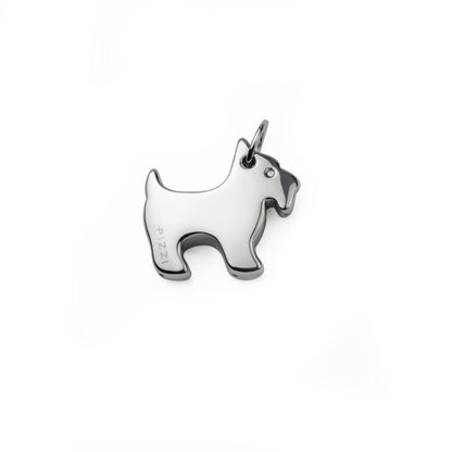 Collana con pendente in argento  cane grande