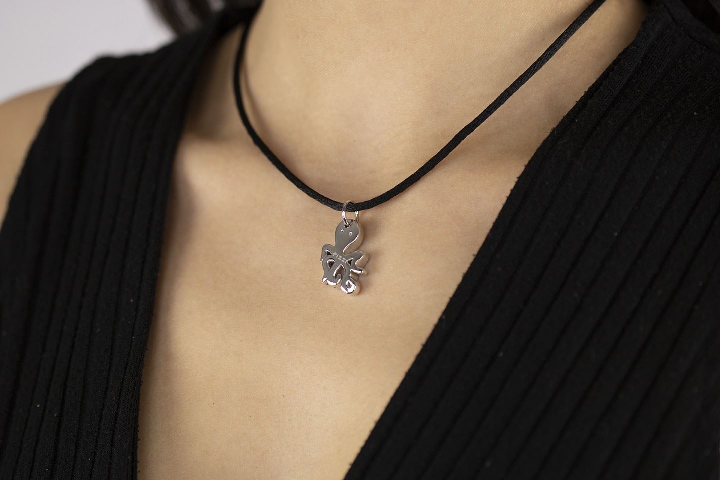 Silver Octopus Pendant Necklace