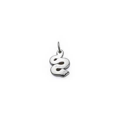 Collana con pendente in argento serpente