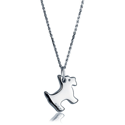 Collana in oro 18kt con pendente cane